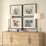Dog Days - Framed Prints (Set of 4) - Black / Blue / Brown / Gray / Orange / White