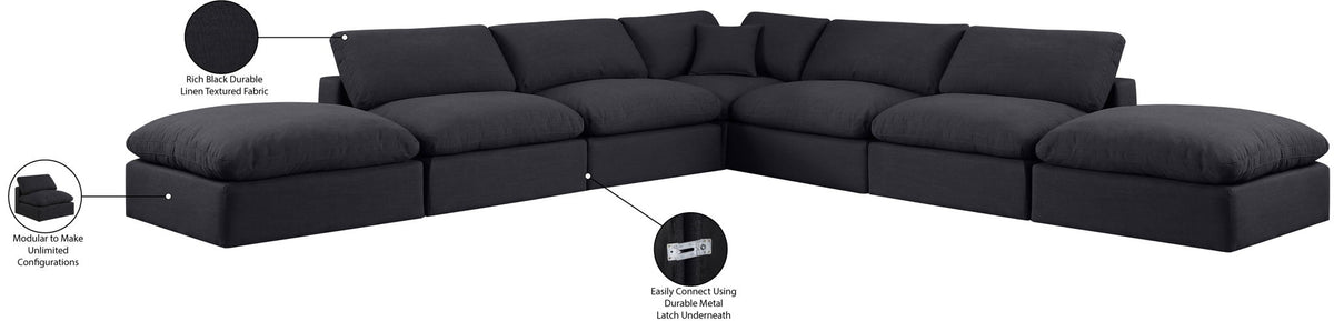 Comfy - 7 Piece Linen Modular Corner Sectional