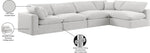 Comfy - 5 Piece Velvet Modular Sectional