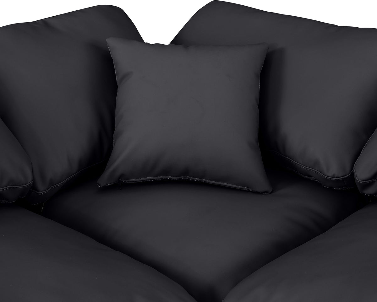 Indulge - Faux Leather 5 Piece Modular Corner Armless Sectional