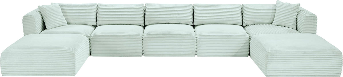 Shaggy - 7 Piece Modular Sectional With 2 Ottomans