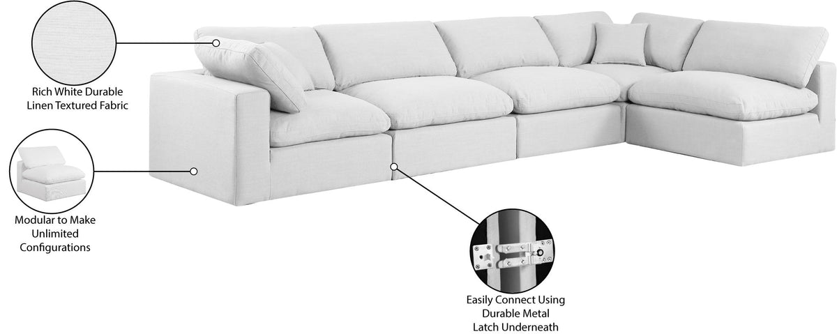 Comfy - 5 Piece Linen Modular Sectional