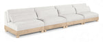 Turin - Chenille Fabric Upholstered Modular Sectional - White