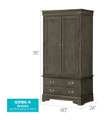 Glory Furniture - Louis Phillipe - Armoire