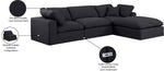 Comfy - 4 Piece Linen Fabric Modular Sectional With Chaise
