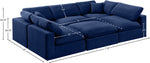 Comfy - 6 Piece Velvet Sectional