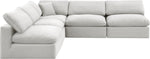 Comfy - 5 Piece Velvet Modular Corner Armless Sectional