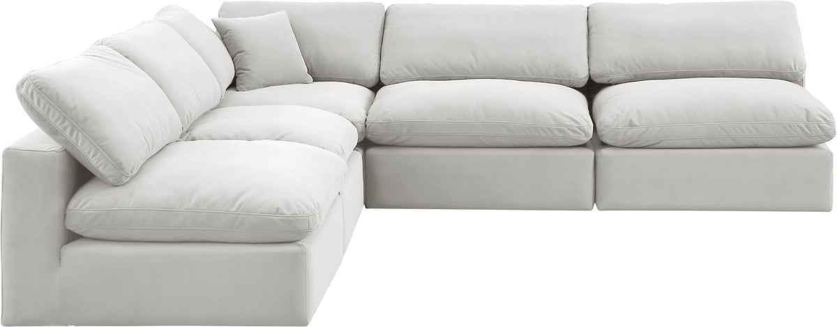 Comfy - 5 Piece Velvet Modular Corner Armless Sectional