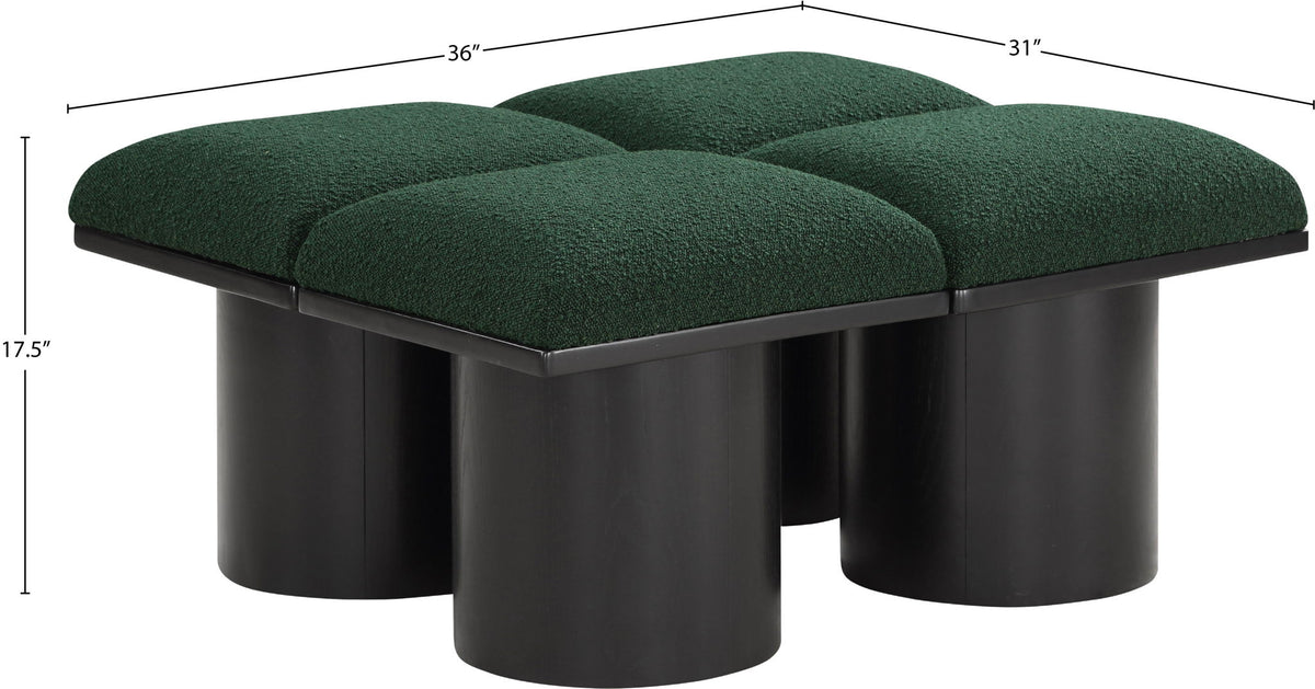 Pavilion - 4 Piece Modular Bench With Black Base