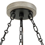 Edgecomb - 6 Light Indoor-Outdoor Chandelier - Black / Gray