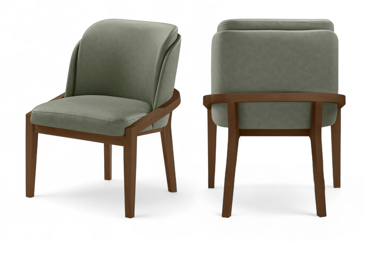 Navo - Vegan Leather Upholstered Dining Chair - Green