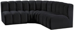Arc - Velvet 4 Piece Corner Modular Sofa