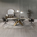 Malika - Ceramic Top Server - Copper Cross Brushed