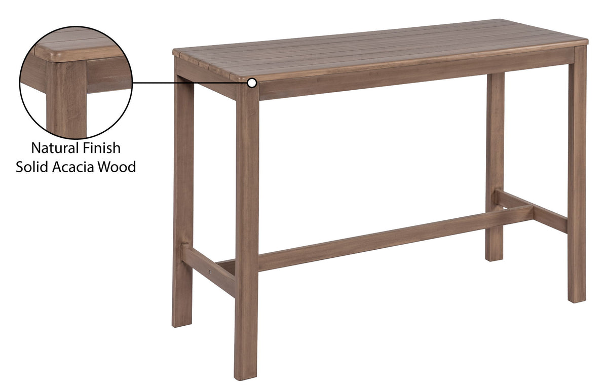 Newport - Acacia Wood Outdoor Patio Bar Table