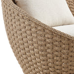 Kobalt - 3-Piece Powder Coated Metal Outdoor Conversation Set With Cushions - Boucle White / Natural