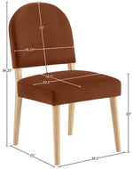 Varinelle - Velvet Dining Chair (Set of 2) - Natural Frame