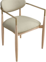 Riccio - Dining Arm Chair (Set of 2) - Natural And Gold Frame