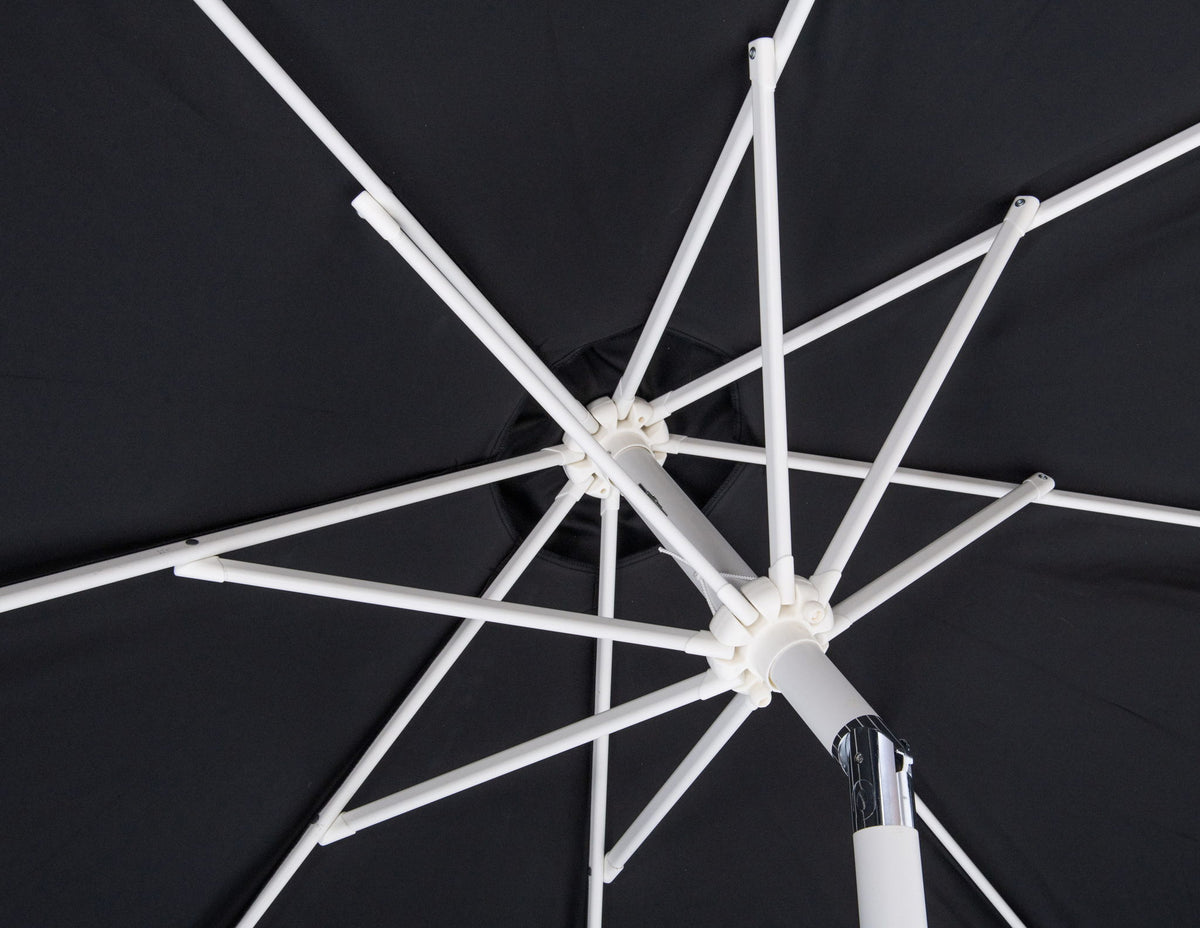Amalfi - Patio Umbrella - Black Base / White Pole