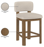 Paloma - Faux Leather Upholstered Counter Stool (Set of 2) - Brown Frame