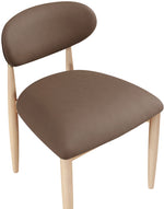 Riccio - Faux Leather Dining Side Chair (Set of 2) - Natural Frame