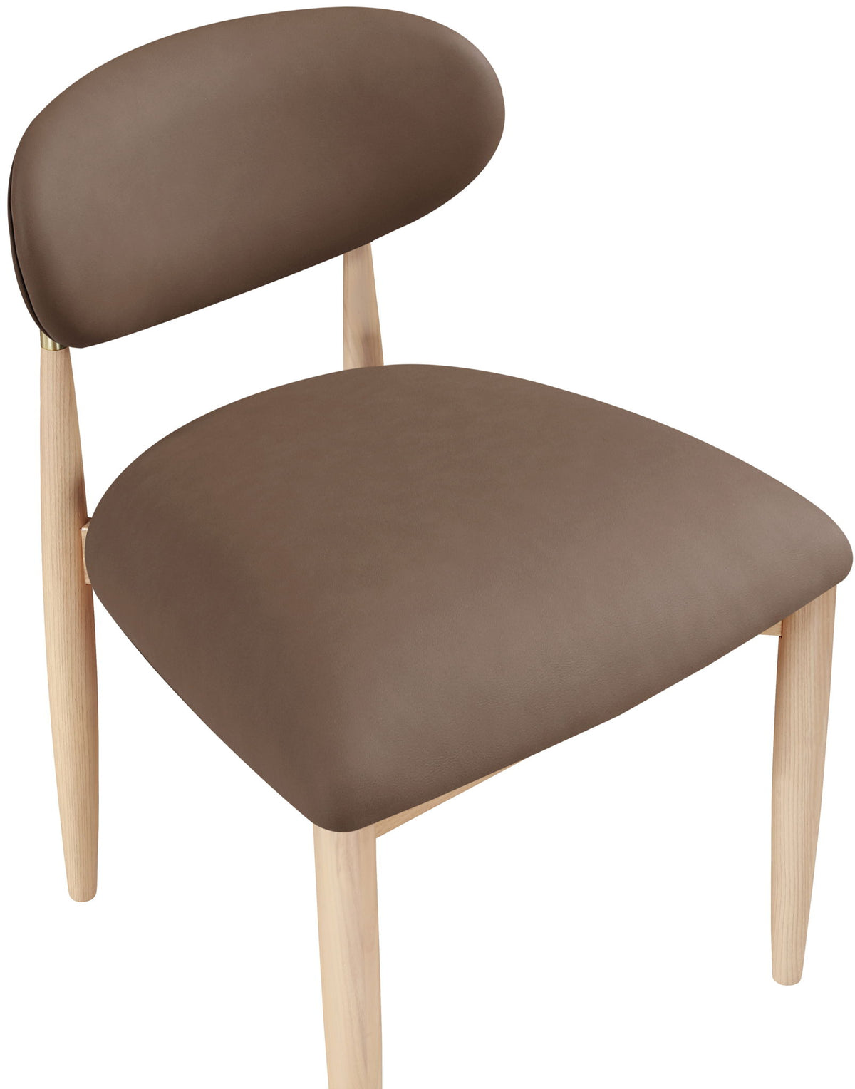 Riccio - Faux Leather Dining Side Chair (Set of 2) - Natural Frame