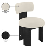 Atelier - Vegan Leather Upholstered Dining Chair (Set of 2) - Taupe / Painted Black