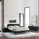 Petra - 1 Drawer Wood Nightstand - Black