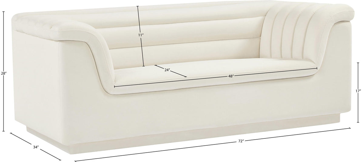 Cascade - Velvet Loveseat