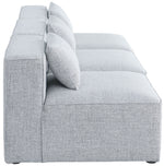 Cube - Linen Modular 3 Seat Armless Sofa