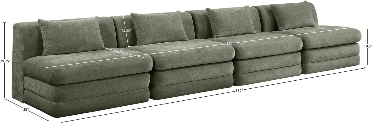 Stellar - 4 Piece Upholstered Modular Sectional