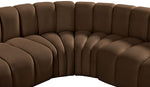 Arc - Velvet 10 Piece Modular Sofa - Brown