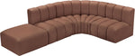 Arc - Faux Leather 5 Piece Corner Modular Sofa