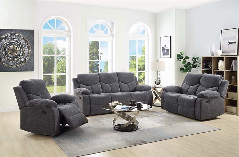 Kalen - Motion Glider Recliner - Gray Chenille
