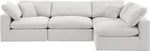 Comfy - 4 Piece Velvet Modular Armless Sectional