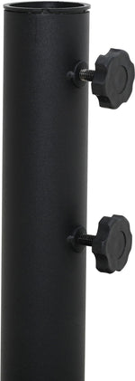 Amalfi - Patio Umbrella - Black Base / Light Brown Pole