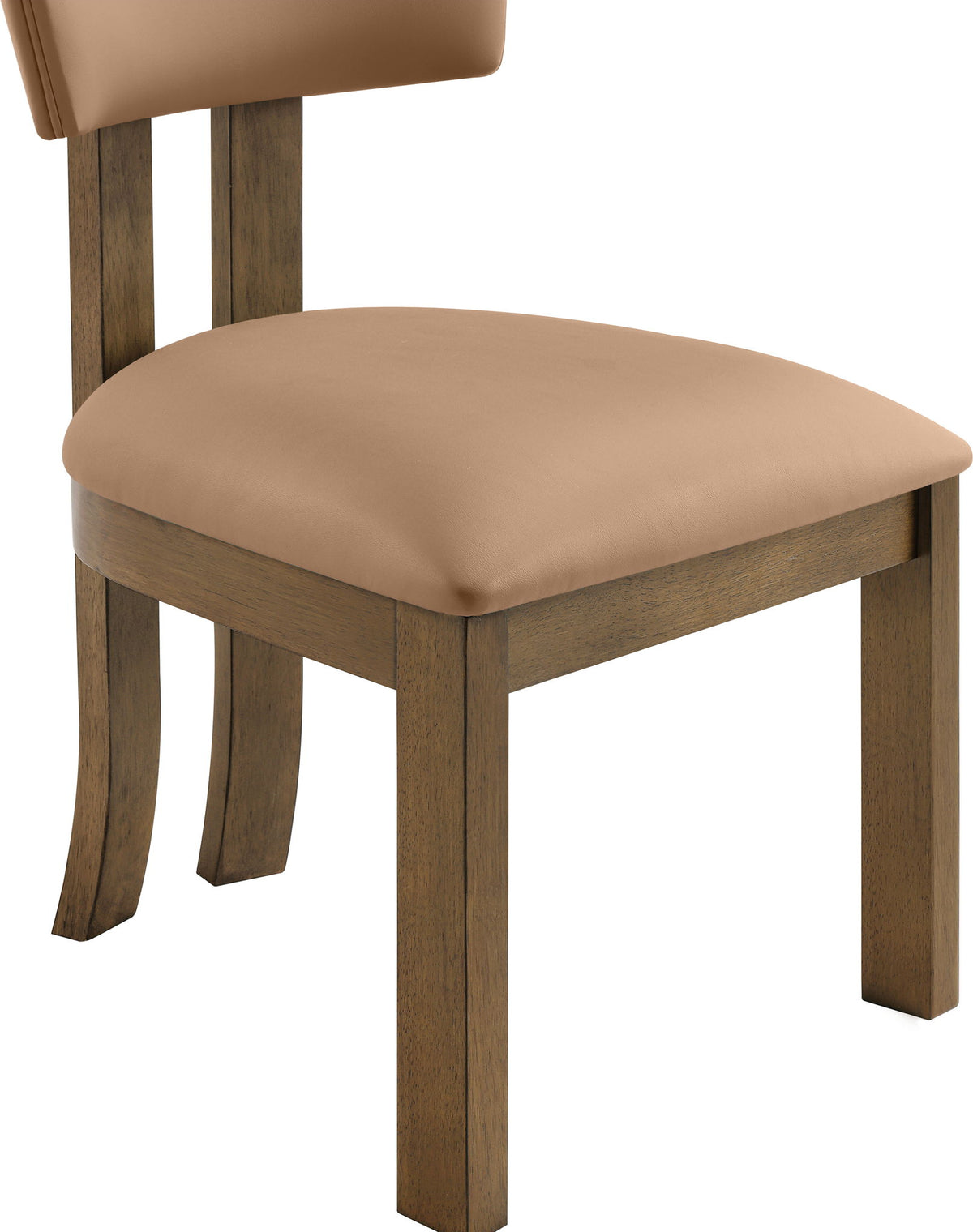Lavrin - Vegan Leather Upholstered Dining Side Chair (Set of 2) - Walnut Base