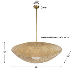 Bonnet - 1 Light Pendant 2 Cartons - Brass