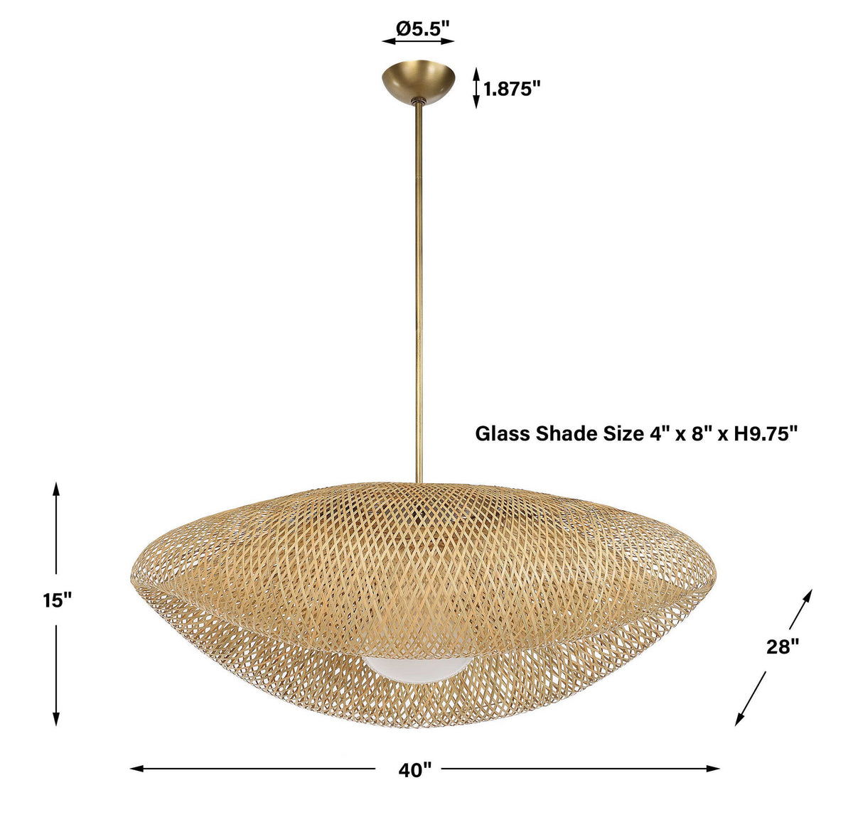 Bonnet - 1 Light Pendant 2 Cartons - Brass
