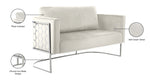 Casa - Loveseat with Chrome Legs