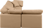 Indulge - Faux Leather 4 Piece Modular Sectional - Tan