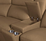 MS - Simone Six-Piece Power Reclining Sectional - Dark Brown