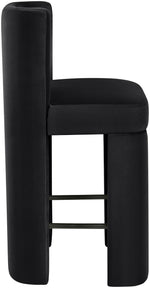 Zuno - Velvet Performance Fabric Upholstered Counter Stool (Set of 2)