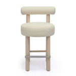Carmel - Boucle and Solid Wood Counter Stool