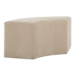 Khai - Rounded Plush Dining Bench - Brown