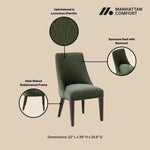 Manhattan Beever - Chenille Wood Dining Chair (Set of 2)