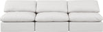 Indulge - Faux Leather 3 Seat Modular Armless Sofa