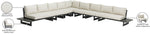 Maldives - 7 Piece Water Resistant Outdoor Patio Modular Sectional With Gray Base
