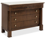 Archives - Four-Drawer Chest - Dark Brown / Beige