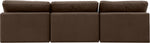 Comfy - Velvet Modular Armless Sofa 3 Seats