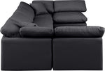 Indulge - Faux Leather 6 Piece Modular U-Shaped Sectional